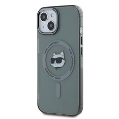 Karl Lagerfeld IML Choupette Head Metal Frame MagSafe Case for iPhone 15 Black цена и информация | Чехлы для телефонов | kaup24.ee