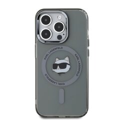 Karl Lagerfeld IML Choupette Head Metal Frame MagSafe Case for iPhone 15 Pro Max Black цена и информация | Чехлы для телефонов | kaup24.ee