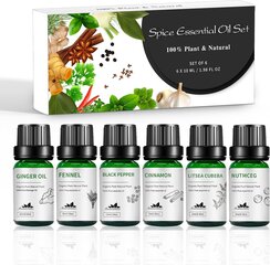 Mumianhua Spices eeterlike õlide komplekt, 6 x 10 ml hind ja info | Eeterlikud ja kosmeetilised õlid | kaup24.ee