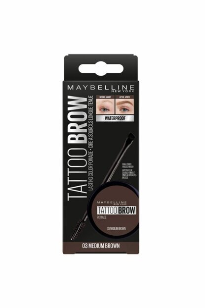 Kulmuvärv Maybelline New York Tattoo Brow 2 g, 03 Medium Brown цена и информация | Kulmuvärvid, -pliiatsid | kaup24.ee