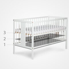 Кровать Blanka, 60x120 см, белый цвет цена и информация | Детские кроватки | kaup24.ee