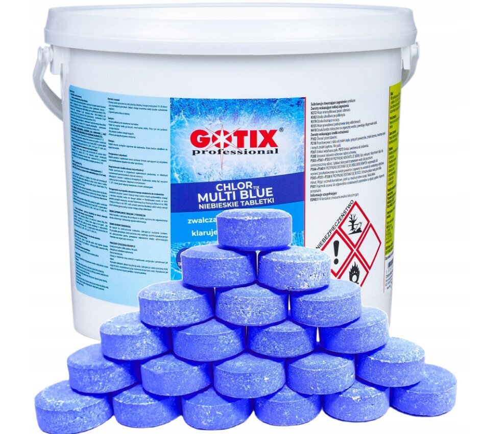 Kloori tabletid Gotix 3 kg 3 l + Infoleht Gotix hind ja info | Basseini puhastusvahendid | kaup24.ee