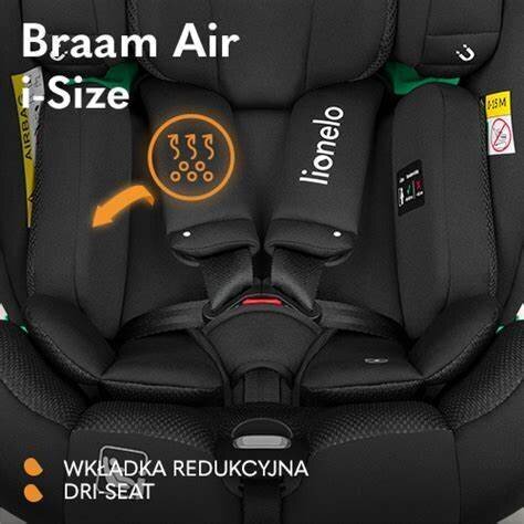 Turvatool Lionelo Braam Air I-size, 0-36 kg, carbon black hind ja info | Turvatoolid | kaup24.ee