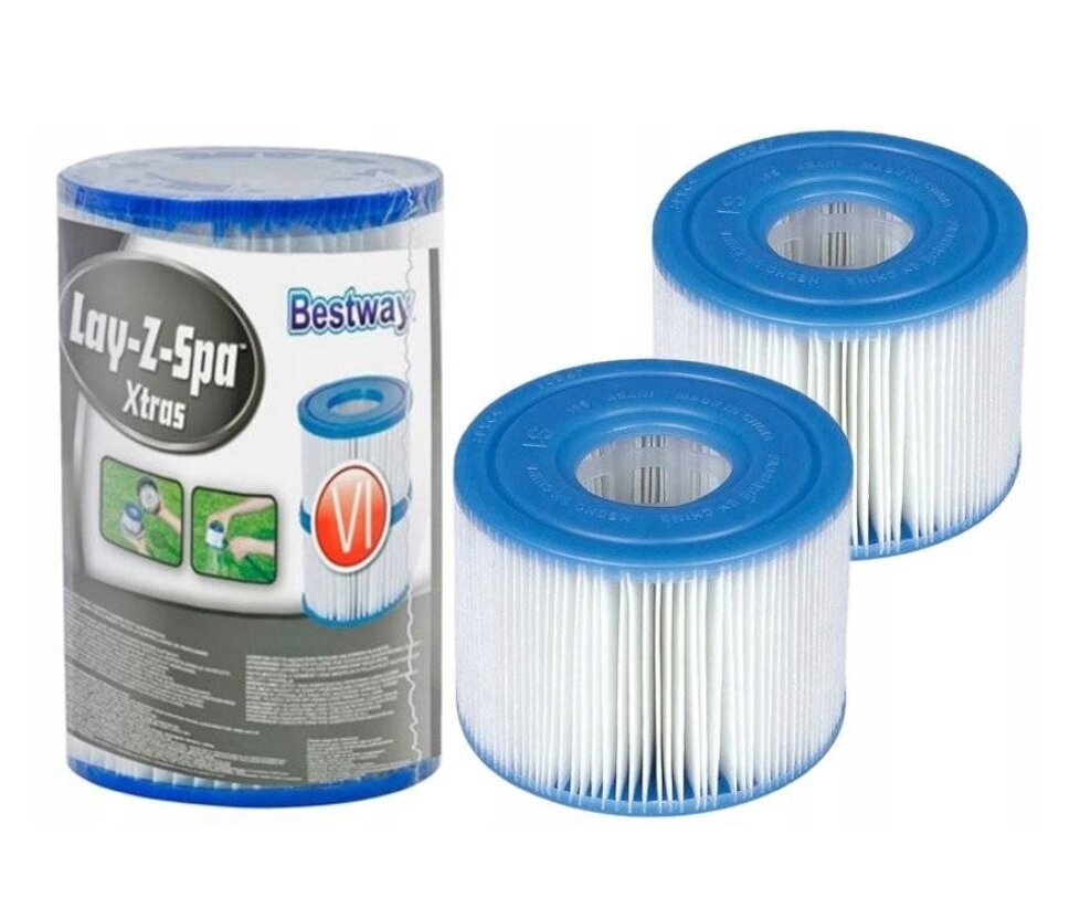 2 × BESTWAY VI 60311 mullivanni spaa basseini pumbafilter hind ja info | Basseini puhastusvahendid | kaup24.ee