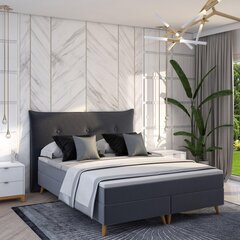Кровать Satli I, 160x200 см, серая цена и информация | Кровати | kaup24.ee