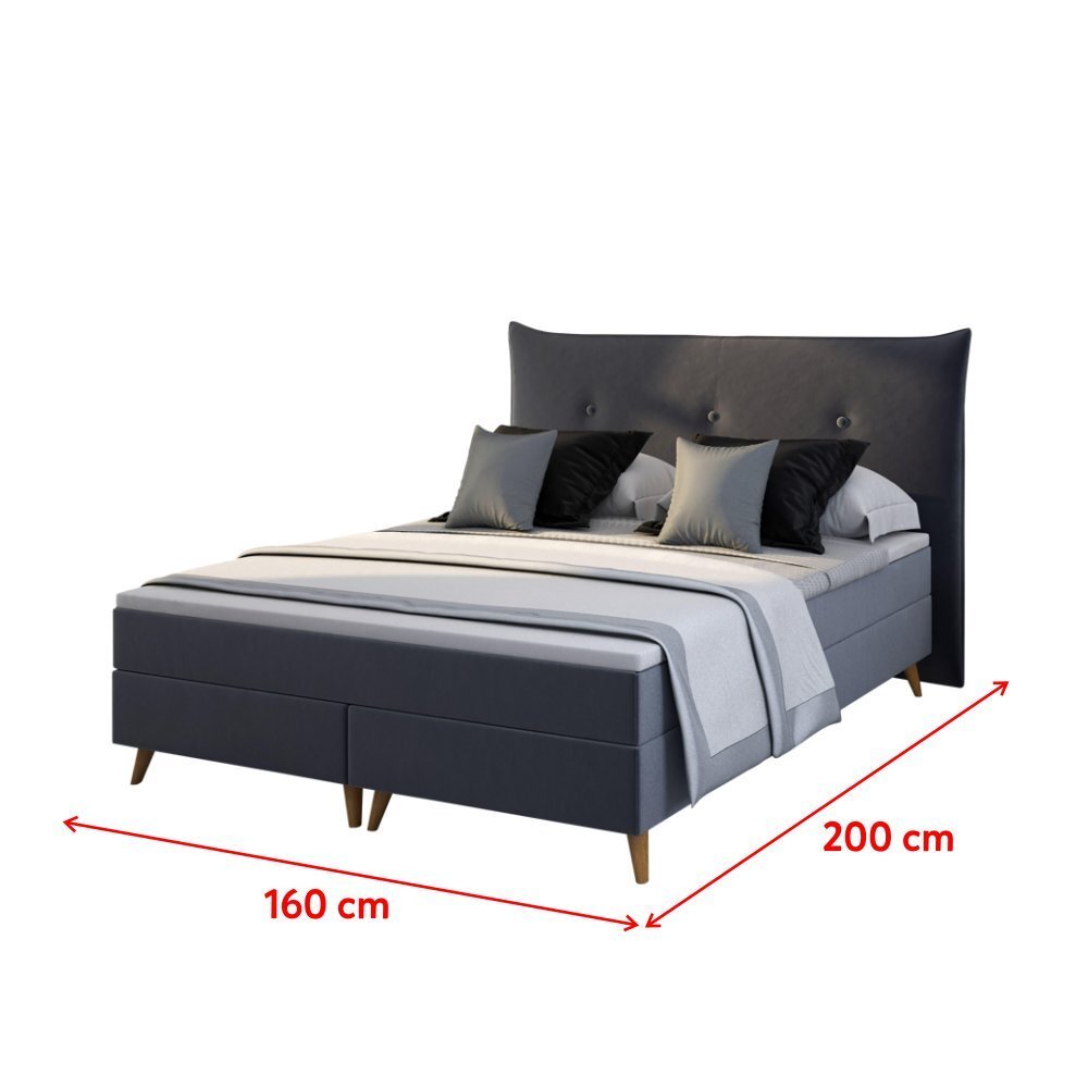 Voodi Silence I 160x200 cm, hall hind ja info | Voodid | kaup24.ee