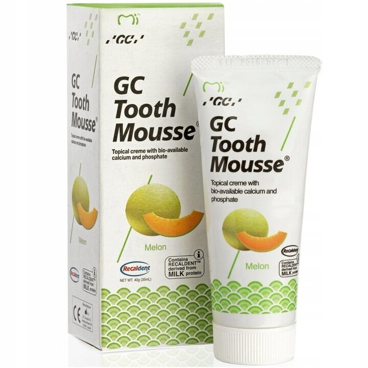 Taastav fluoriidivaba remineraliseeriv hambapasta GC Tooth Mousse, Melon, 35 ml hind ja info | Suuhügieen | kaup24.ee