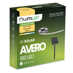 LED päikeseriba 180x LED 3000K Warm IP44 3m AVERO LUMILED hind ja info | Aia- ja õuevalgustid | kaup24.ee