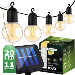 Solar Garden Girland 20x LED dekoratiivsed pallid 11.58m 3000K Warm LOVO LUMILED hind ja info | Aia- ja õuevalgustid | kaup24.ee