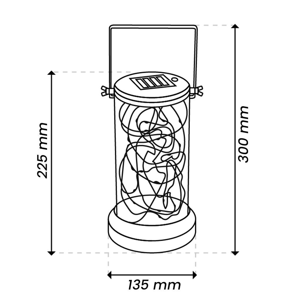 aed LED päikesepaneel latern rippuvad latern seisab pikk цена и информация | Aia- ja õuevalgustid | kaup24.ee