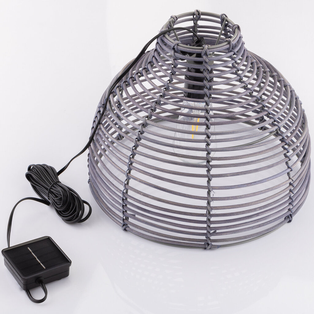 LED Solar Pendant Outdoor Garden Rattan Lamp 3000K IP44 VEXA LUMILED цена и информация | Aia- ja õuevalgustid | kaup24.ee