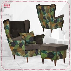 Ari Print Duo tugitool koos jalatoega, Skandinaavia peremööbli pouffe цена и информация | Кресла в гостиную | kaup24.ee