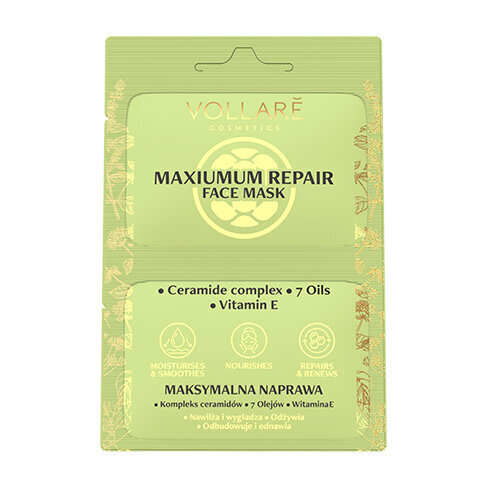 Näomask Vollare Maximum Repair Deep Regency Intense Renew, 2x5 ml hind ja info | Näomaskid, silmamaskid | kaup24.ee