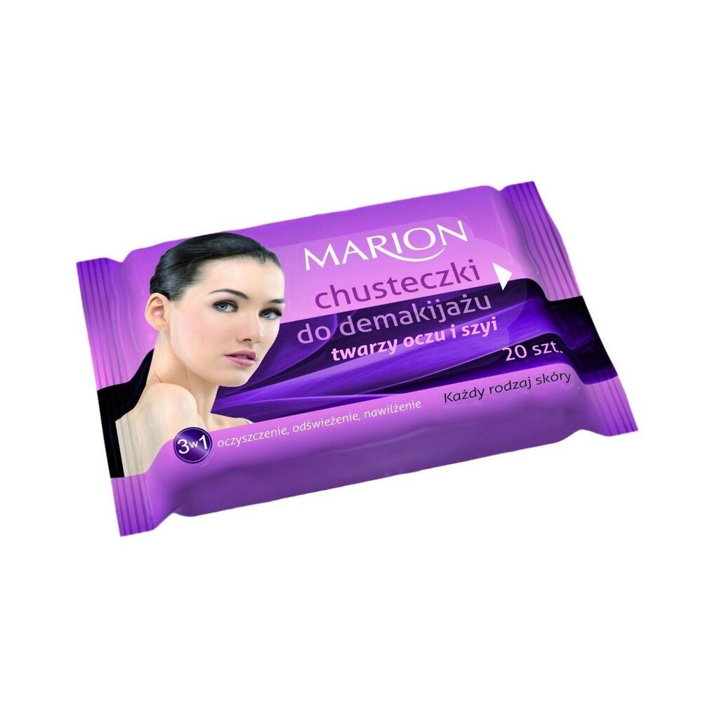 Salvrätikud näo, silmade ja kaela puhastamiseks Marion 3in1, 20 tk hind ja info | Näopuhastusvahendid | kaup24.ee