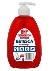 Красный гель Betesca BHP с глицерином для мытья рук, 500 г. цена и информация | Мыло | kaup24.ee