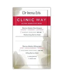 Маска Dr Irena Eris Clinic Way увлажняющая и лифтинг-эффект, 2 пакетика по 6 мл цена и информация | Маски для лица, патчи для глаз | kaup24.ee