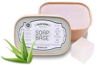 Läbipaistev seebialus Greenum Aloe Vera SLS-vaba, 1kg цена и информация | Мыло | kaup24.ee