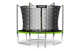 Садовый батут с крытой сеткой и лестницей, Neo sport, 8 футов/252 см. цена и информация | Батуты | kaup24.ee