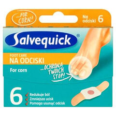 ORKLA CARE Plaaster Salvequick Corn - mõladest vabanemiseks, 6 tk - pika aegumistähtajaga! цена и информация | Ватная продукция, влажные салфетки | kaup24.ee