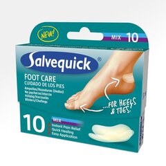 Salvequick jalgade hooldusplaastrid, segamik 10 tk hind ja info | Niisked salvrätikud, vatipadjad ja -tikud | kaup24.ee