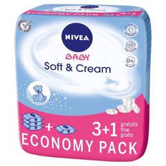 Nivea Baby Soft & Cream влажные салфетки 252 tk цена и информация | Ватная продукция, влажные салфетки | kaup24.ee