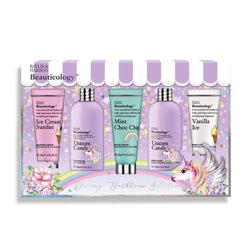 Unisex atsyɔ̃ɖomi ƒe ɖoɖo Baylis & Harding Atsyɔ̃ɖoɖoŋutinunya Unicorn, 5 pcs. цена и информация | Dušigeelid, õlid | kaup24.ee