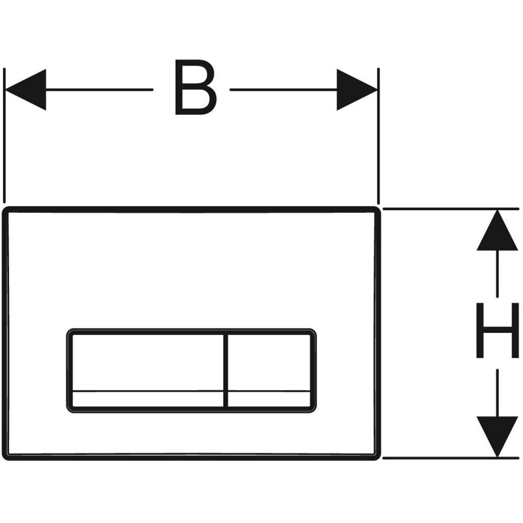 Geberit Delta50 loputusnupp kahe helitugevuse vähendamise funktsiooniga, läikiv kroom, 115.119.21.1 цена и информация | WC-poti tarvikud | kaup24.ee