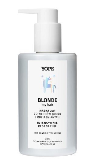 Yope Blond Mähkmetüüp 2-ühes blondidele ja pleegitatud juustele 98%, 300 ml hind ja info | Maskid, õlid, seerumid | kaup24.ee