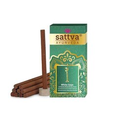 Толстые палочки для благовоний Белый шалфей Dhoop, Sattva Ayurveda, 20 г цена и информация | Домашние ароматы с палочками | kaup24.ee