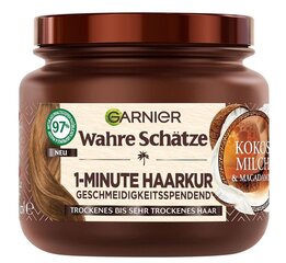 Garnier, 1-minutiline juuksemask kookose ja piimaga, 340ml (Saksa toode) hind ja info | Maskid, õlid, seerumid | kaup24.ee