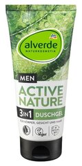 (DE) Alverde MEN, Active Nature 3 in 1, Гель для душа, 200 мл. цена и информация | Масла, гели для душа | kaup24.ee