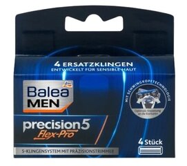 Balea MEN, Flex-Pro 5, Täpse lõiketeraga habemenulikad, 4 tk hind ja info | Raseerimisvahendid | kaup24.ee