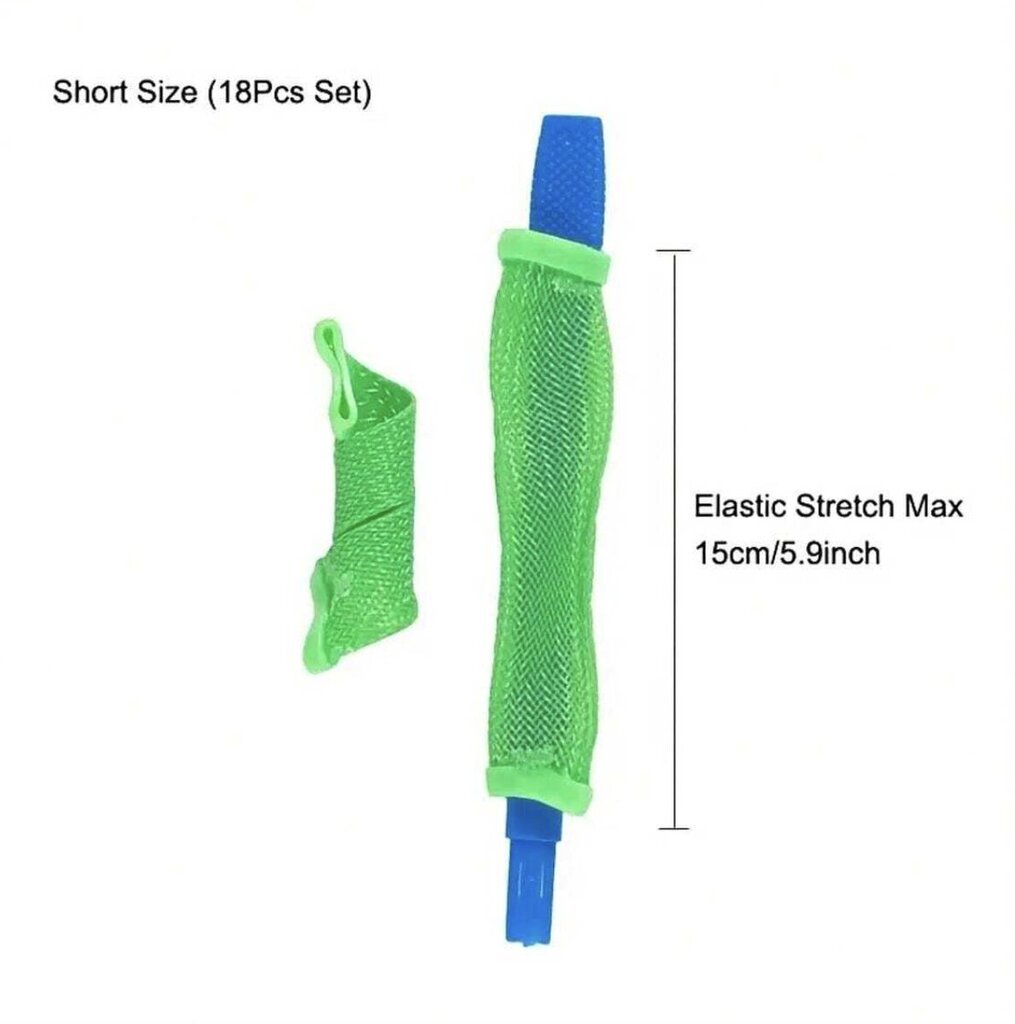 Spiraalsed lokirullid komplekt ilma kuumutamiseta pikkade ja lühikeste juuste lokitamiseks, Electronics LV-120155, mitmevärviline, 18 tk цена и информация | Juukseharjad, kammid, juuksuri käärid | kaup24.ee