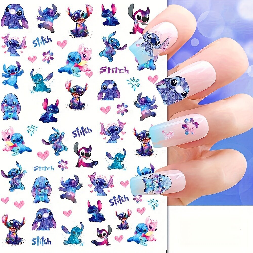 '1 tk Disney Cartoon Stitch küünte kleebis Cartoon Lilo ja Stitch küünte kaunistus Miki ja Minnie küünekleebised DIY Anime kleebised' hind ja info | Maniküüri ja pediküüri tarvikud | kaup24.ee