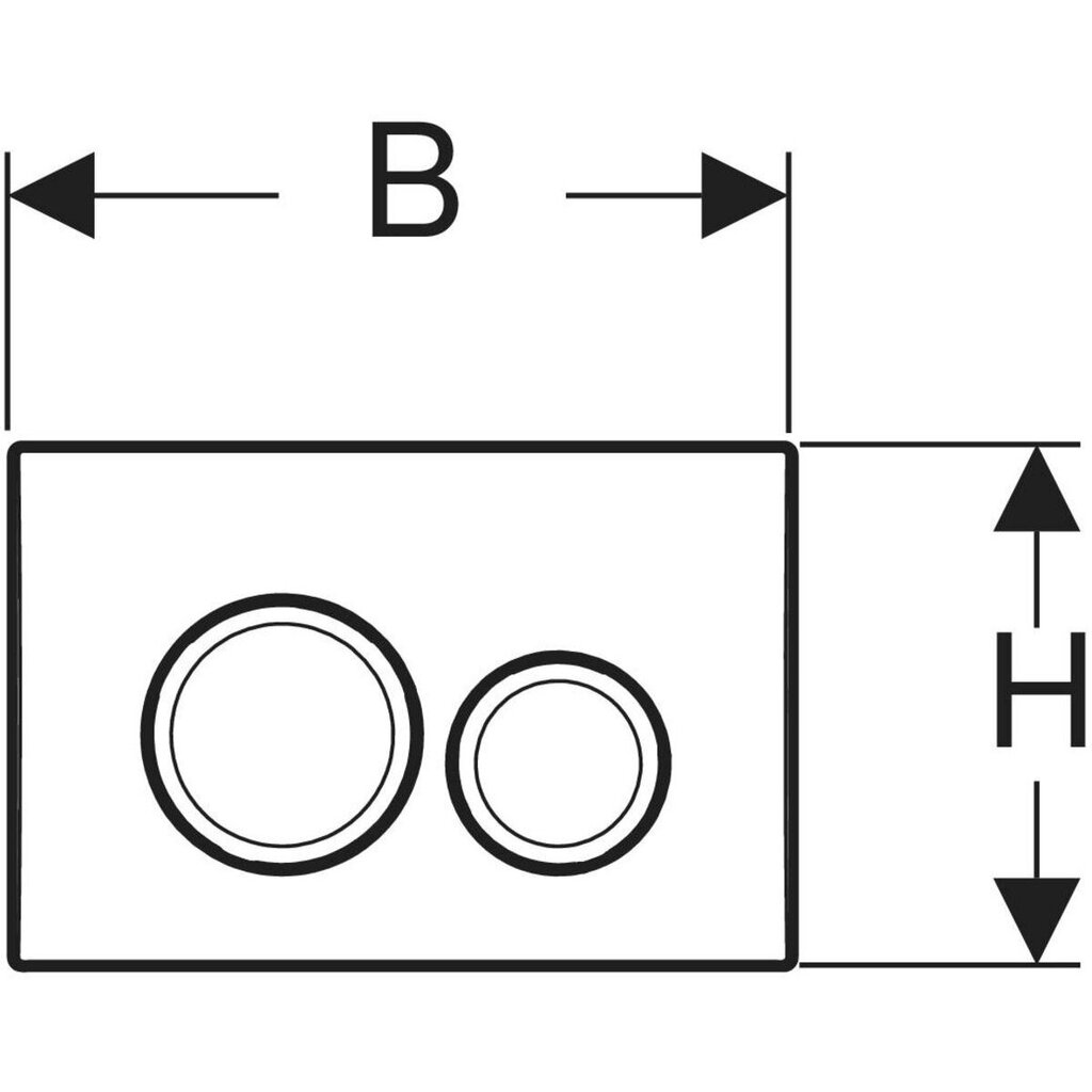 Geberit Delta20 loputusnupp kaheköitelise vähendamise funktsiooni jaoks, läikiv kroom, 115.127.21.1 hind ja info | WC-poti tarvikud | kaup24.ee
