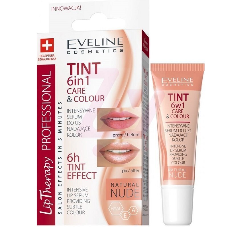 Huuleläige Eveline Lip Theraphy 6in1 Care&Color 12 ml цена и информация | Huulepulgad, -läiked, -palsamid, vaseliin | kaup24.ee