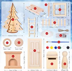 Ulikey miniatuurne jõulukuusekaunistuste komplekt - täiuslik DIY! hind ja info | Jõulukaunistused | kaup24.ee