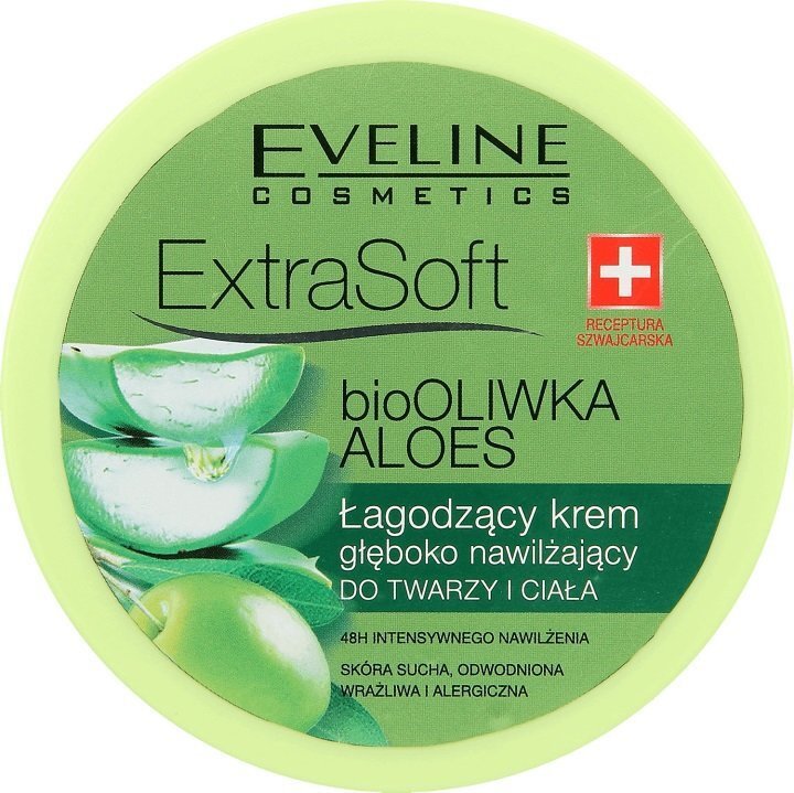 Niisutav keha- ja näokreem oliiviõliga Eveline Extra Soft 175 ml hind ja info | Kehakreemid, losjoonid | kaup24.ee