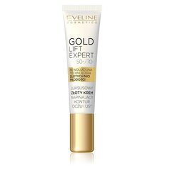 Silma- ja huulekontuuri rõhutav kreem Eveline Gold Lift Expert 50+/70+ 15 ml цена и информация | Сыворотки, кремы для век | kaup24.ee