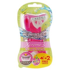 Wilkinson Xtreme3 Beauty Sensitive Бритвенные станки, 6 шт. цена и информация | Косметика и средства для бритья | kaup24.ee