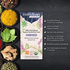 Taimne juuksevärv Indigo, Cultivator's, 100 g цена и информация | Краска для волос | kaup24.ee