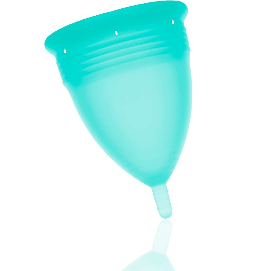 STERCUP MENSTRUAL CUP SUURUS S AQUAMARINA VÄRVI FDA SILIKOON цена и информация | Tampoonid, hügieenisidemed, menstruaalanumad | kaup24.ee