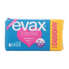 Обычные прокладки с крылышками Cottonlike Evax цена и информация | Тампоны, гигиенические прокладки для критических дней, ежедневные прокладки | kaup24.ee