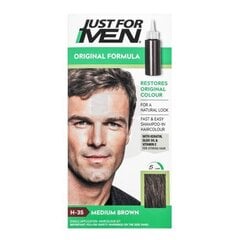 Just For Men Shampoo-in juuksevärvi šampoon meestele H35 Medium Brown 66 ml hind ja info | Juuksevärvid | kaup24.ee