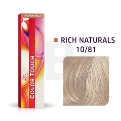 Wella Professionals Color Touch Rich Naturals профессиональная демиперманентная краска для волос с многомерным эффектом 10|81 60 мл цена и информация | Краска для волос | kaup24.ee