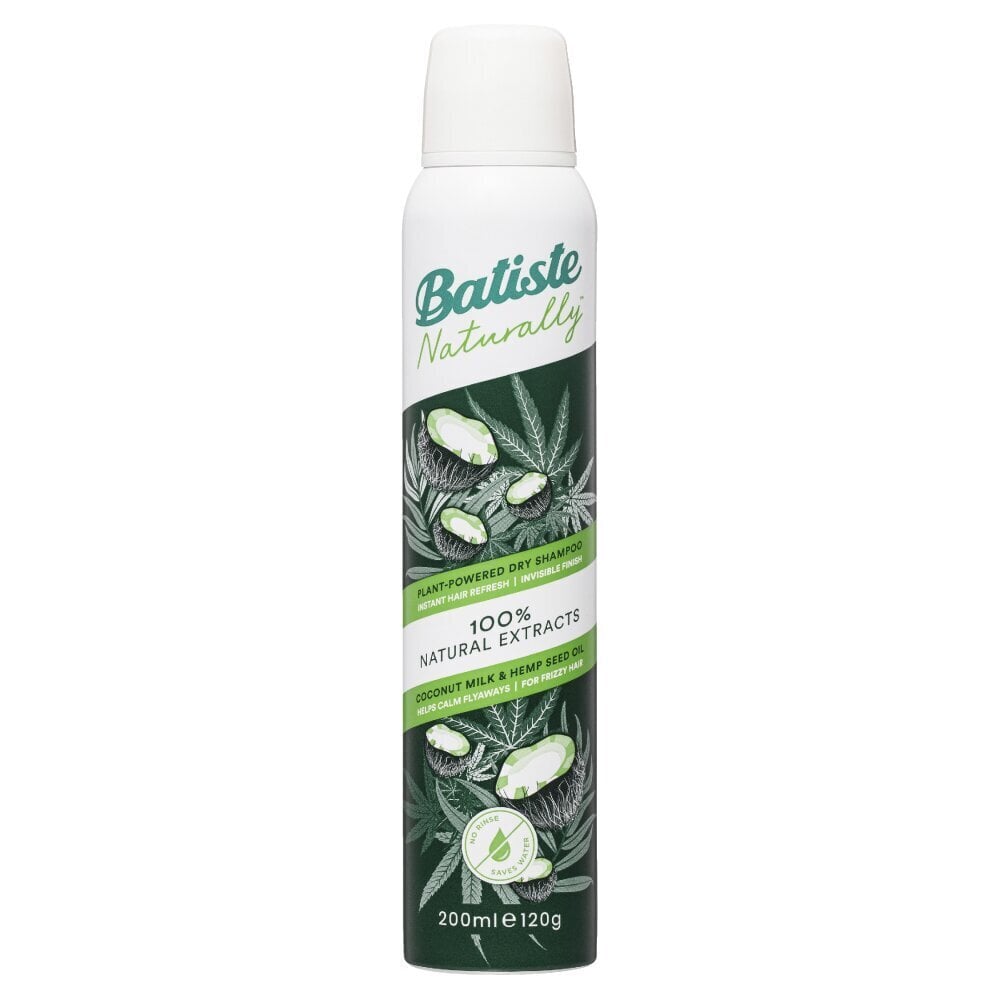 Kuivade juuste šampoon Batiste Naturally Coconut Milk & Seed Oil, 200 ml цена и информация | Šampoonid | kaup24.ee