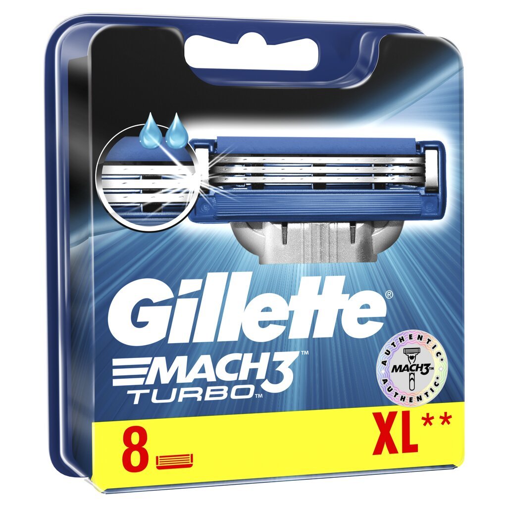 Raseerimispead Gillette Mach3 Turbo 8 tk. hind ja info | Raseerimisvahendid | kaup24.ee