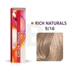 Wella Professionals Color Touch Rich Naturals professionaalne demipermanentne juuksevärv multidimensionaalse efektiga 9|16 60 ml hind ja info | Juuksevärvid | kaup24.ee