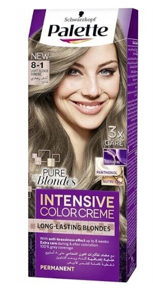 Schwarzkopf Palette, Intensiivne juuksevärv 8-1, blond, 1 tükk hind ja info | Juuksevärvid | kaup24.ee