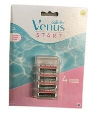 Бритвенные лезвия Gillette Venus Start для женщин, 4 шт цена и информация | Косметика и средства для бритья | kaup24.ee